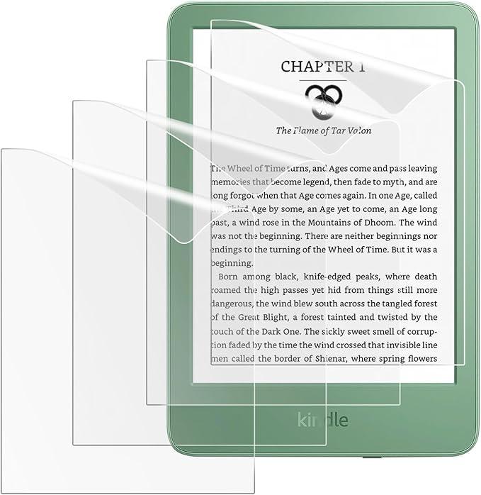 MoKo 4er-Pack Displayschutzfolie matt für Kindle 11. Generation 2024/2022/10. Generation 2019, blendfrei & kratzfest