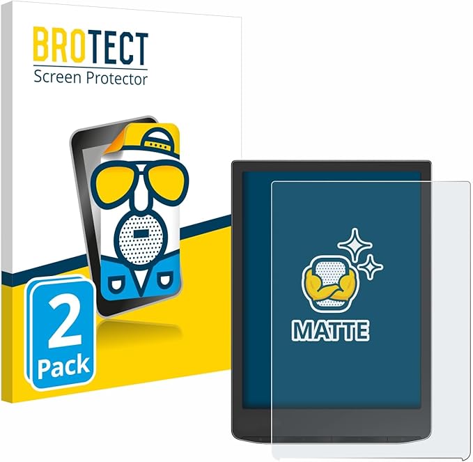BROTECT matte Entspiegelungs-Schutzfolie für PocketBook InkPad 4 (2 Stück) Anti-Reflex, Anti-Fingerprint