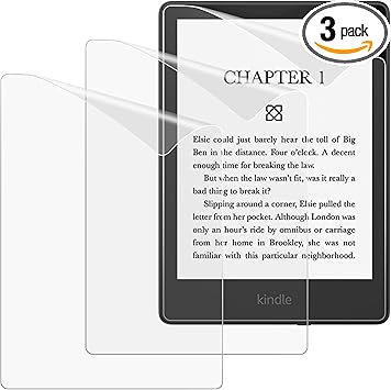 MoKo Displayschutzfolie für Kindle Paperwhite 2021 (3er Pack) – Premium PET Anti-Glare Schutzfolie mit randlosem Schutz
