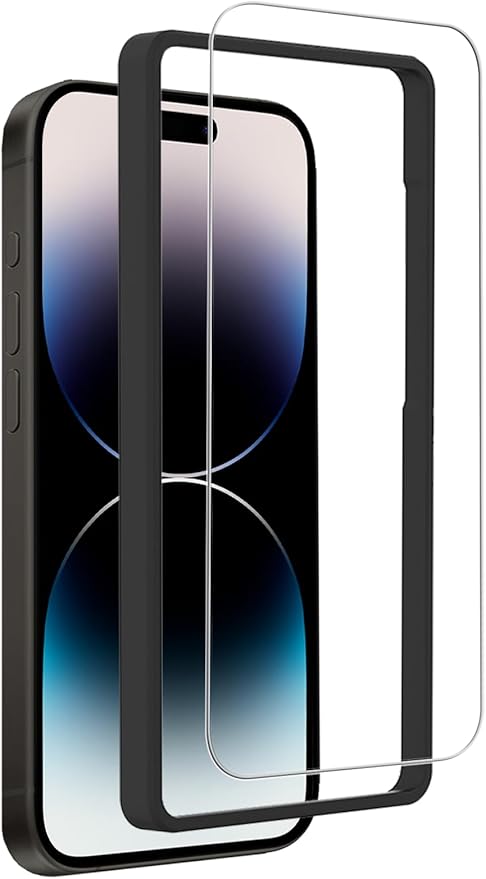 BTH Panzerglas für Apple iPhone 14 (2025) - 9H Displayschutzfolie mit Installationsrahmen, blasenfrei & case kompatibel