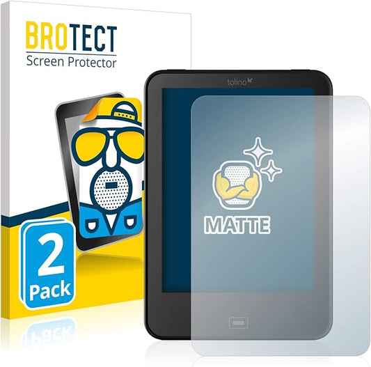 BROTECT matte Entspiegelungs-Schutzfolie für Tolino Vision 4 HD (2 Stück) – Anti-Reflex, Anti-Fingerprint – 1930965