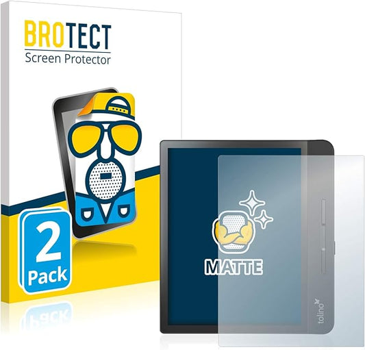 BROTECT matte Entspiegelungs-Schutzfolie für Tolino Epos 2 (2 Stück) Anti-Reflex, Anti-Fingerprint