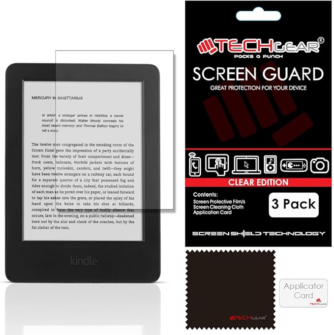 Nein Auslaufartikel (Produktion durch TECHGEAR Displayschutzfolie für Amazon Kindle 6 Zoll (3er Pack) - Ultraklar, inkl. Reinigungstuch & Applikationskarte