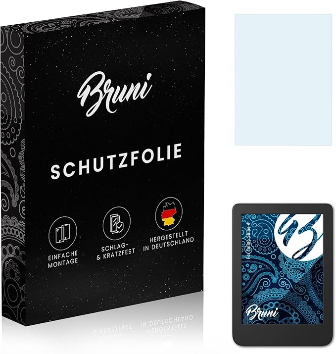 Nein Auslaufartikel (Produktion durch Bruni Schutzfolie kompatibel mit Tolino Shine 4, 2x Displayschutzfolie glasklar Made in Germany