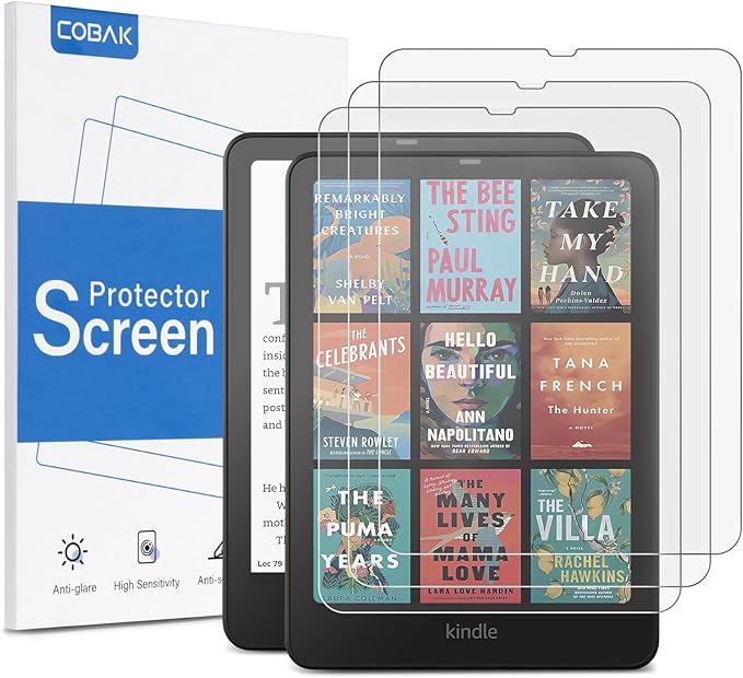 CoBak Displayschutz für Kindle Paperwhite 12th Gen 2024 & Kobo Aura 2, 7 Zoll, 3er-Pack, matt, blendfrei, hohe Klarheit, PET-Folie