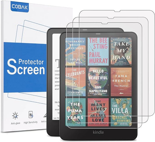 CoBak Displayschutz für Kindle Paperwhite 12th Gen 2024 & Kobo Aura 2, 7 Zoll, 3er-Pack, matt, blendfrei, hohe Klarheit, PET-Folie