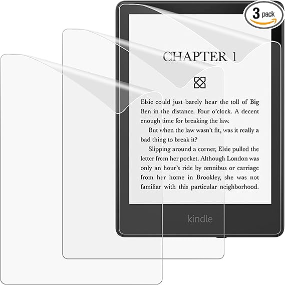 MoKo Displayschutzfolie für Kindle Paperwhite 2021 (3er Pack) – Premium PET Anti-Glare Schutzfolie mit randlosem Schutz