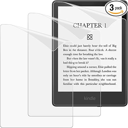 MoKo Displayschutzfolie für Kindle Paperwhite 2021 (3er Pack) – Premium PET Anti-Glare Schutzfolie mit randlosem Schutz