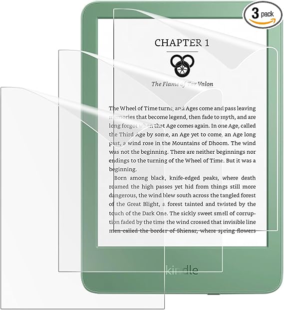 MoKo 3er-Pack Displayschutzfolie matt für Kindle 11. Generation 2024/2022/10. Gen. 2019/8. Gen. 2016, blendfrei & kratzfest