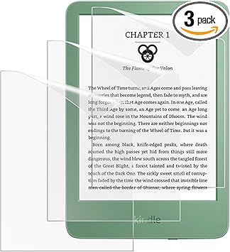 MoKo 3er-Pack Displayschutzfolie matt für Kindle 11. Generation 2024/2022/10. Gen. 2019/8. Gen. 2016, blendfrei & kratzfest