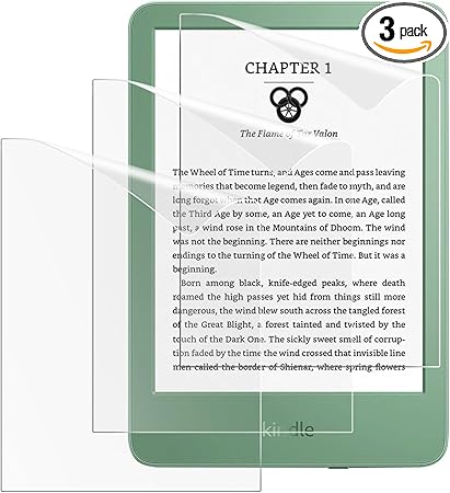 MoKo 3er-Pack Displayschutzfolie matt für Kindle 11. Generation 2024/2022/10. Gen. 2019/8. Gen. 2016, blendfrei & kratzfest