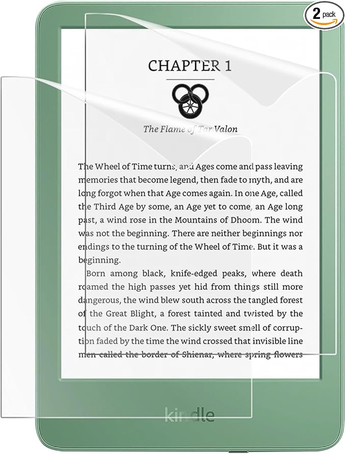 MoKo Displayschutzfolie 2 Stück matt für Kindle 11. Generation 2024/2022/10. Generation 2019/8. Gen 2016, blendfrei Anti-Kratz