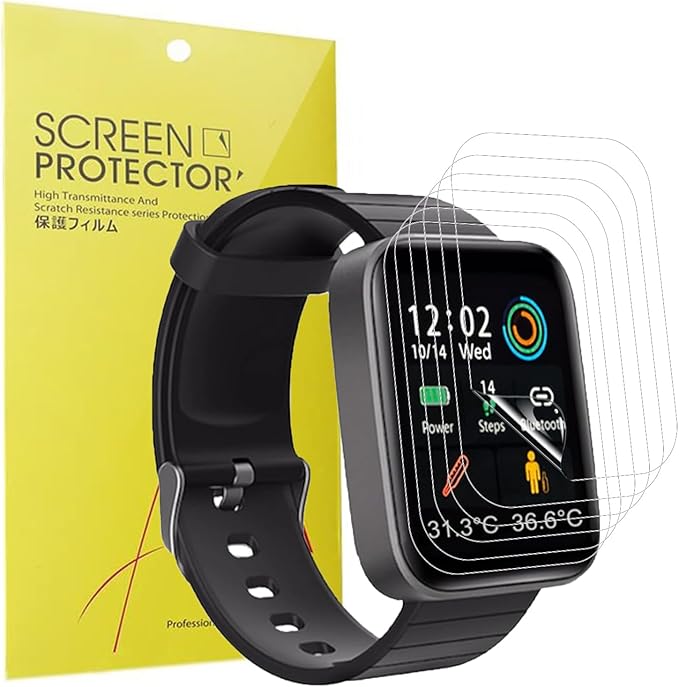 Blueshaweu HD Displayschutzfolie [6 Stück] kompatibel mit Mediashop Kendox Life Tracker Smartwatch 2024, transparent TPU