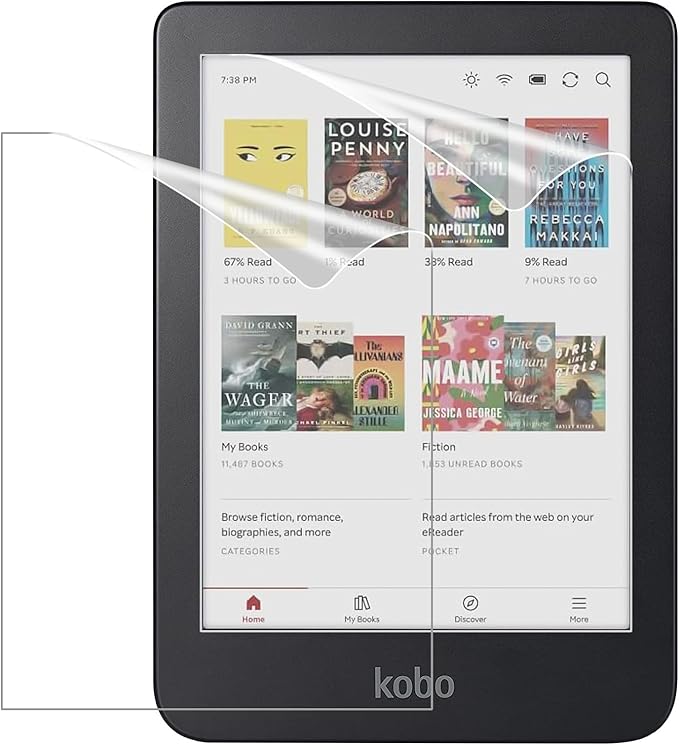 MoKo Displayschutzfolie für Kobo Clara Colour, BW & 2E 6 Zoll 2022 – 2 Stück PET Anti-Blend, kratzfest & hüllenkompatibel