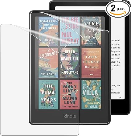 MoKo 2er Pack Displayschutzfolie für Kindle Paperwhite 7 Zoll 12. Generation 2024 und Colorsoft Signature Edition, Anti-Glare Premium PET-Sc