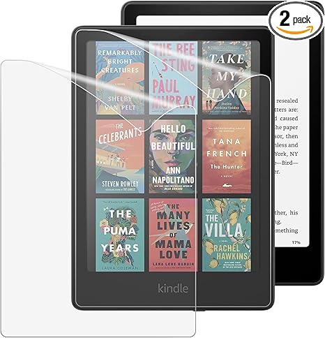 MoKo 2er Pack Displayschutzfolie für Kindle Paperwhite 7 Zoll 12. Generation 2024 und Colorsoft Signature Edition, Anti-Glare Premium PET-Sc