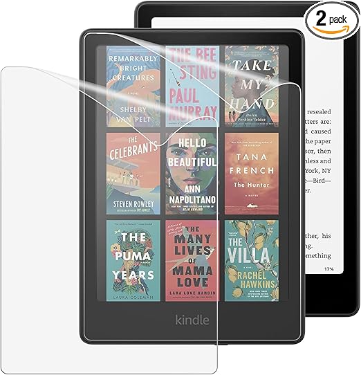 MoKo 2er Pack Displayschutzfolie für Kindle Paperwhite 7 Zoll 12. Generation 2024 und Colorsoft Signature Edition, Anti-Glare Premium PET-Sc