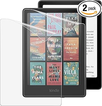 MoKo 2er Pack Displayschutzfolie für Kindle Paperwhite 7 Zoll 12. Generation 2024 und Colorsoft Signature Edition, Anti-Glare Premium PET-Sc