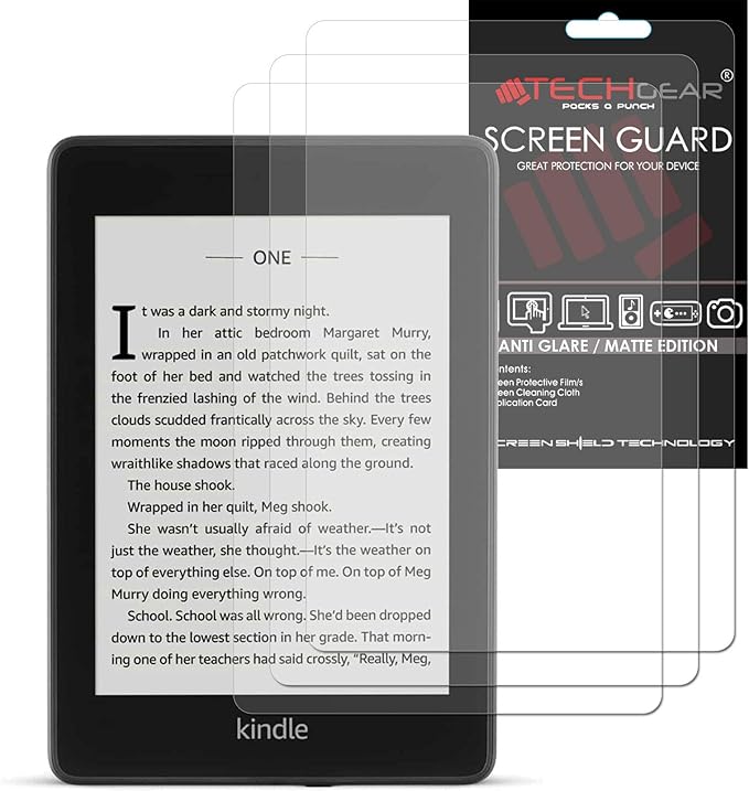 N/A TECHGEAR 3x Anti-Glare Displayfolie für Amazon Kindle Paperwhite 4 (10. Gen 2018) - Matt Blendschutz