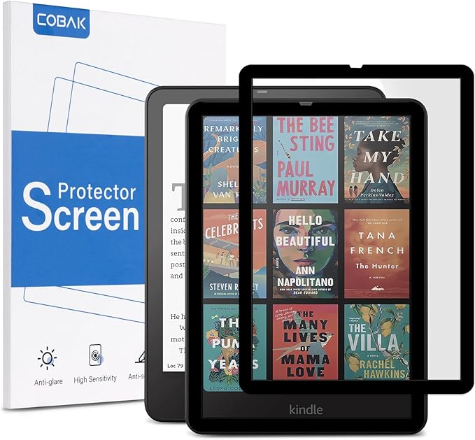 CoBak Displayschutz für Kindle Paperwhite 12th Gen 2024 & Kobo Aura H2O, 2er Pack matt 9H gehärtet